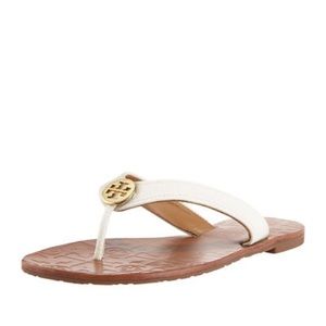 Tory Burch Thora Patent Leather Sandal ✨ White